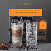 Crystal Latte Macchiato Glasses by Nachtmann – 14.7 Ounces, 0.434 liters, Crystal, Transparent, Model 104903