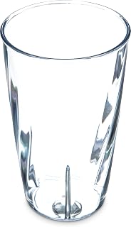 Carlisle FoodService Products Swirl Tumbler, Plastic Cup for Water and Cold Drinks, 16 Oz, 1 Count, Clear