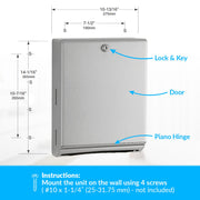 Bobrick 14" (Pack of 6) / Tumbler Lock / Satin Finish Categories