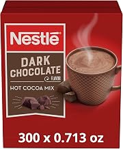 Nestle Hot Chocolate Mix, Dark Chocolate Flavor, Single Packet, 300-Pack | Hot cocoa beverage mix; just add hot water; individually portioned packets; ideal for offices, hopitality and breakrooms