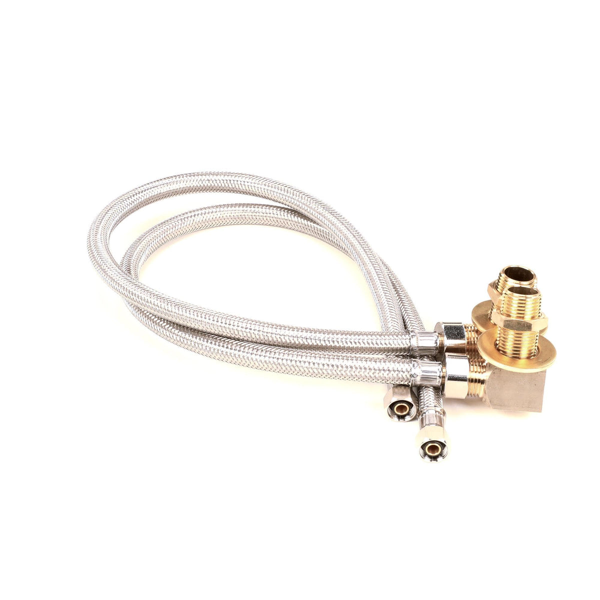 Inlet Kit with 1/2-Inch Npt Nipple by T&S Brass – 24 inches (Length only), Stainless Steel, Silver, Model B-0230-KIT