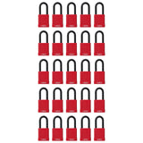 Red Lockout Tagout Padlock Set (25 Locks) - OSHA Compliant Loto by ABUS – Red, Pack of 25, Model 74/40
