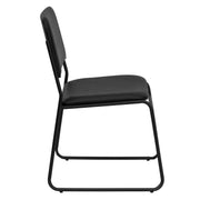 5 Pack HERCULES Series 500 lb. Capacity High Density Black Vinyl Stacking Chair with Sled Base by Flash Furniture – Set of 5, Foam, Metal, Vinyl, Model 5-XU-8700-BLK-B-VYL-30-GG
