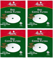Melitta 3.5 Inch White Disc Coffee Filters (Pack of 4)