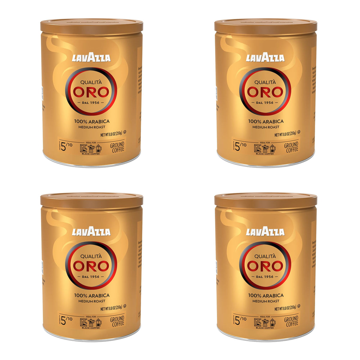 Qualità Oro Ground Coffee by Lavazza – 8.82 Ounce (Pack of 4), Pack of 4, Model VLX-348
