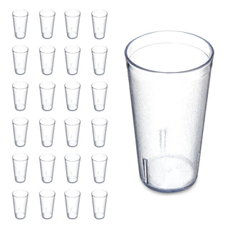 Carlisle Plastic Tumbler – 16 oz, Pebble Textured, Stackable, 24-Pack