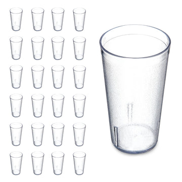 Carlisle Plastic Tumbler – 16 oz, Pebble Textured, Stackable, 24-Pack