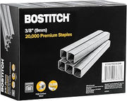 Bostitch B8 Staples 3/8 Inch Length - Pack of 20,000 Powercrown Staples