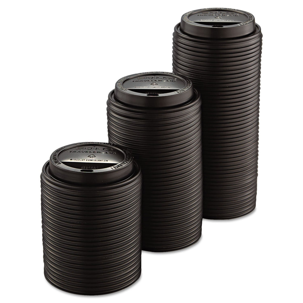 SOLO 1000 / 1000 Count (Pack of 1) / BLACK Cup Lids