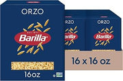 Barilla Orzo Pasta, Non-GMO Kosher Pasta, 16oz. (16PK)