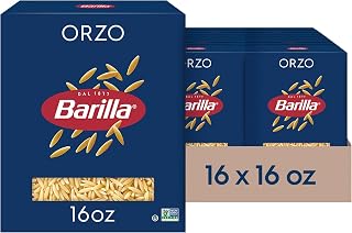 Barilla Orzo Pasta, Non-GMO Kosher Pasta, 16oz. (16PK)