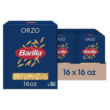 Orzo Pasta by Barilla – 16 Ounce (Pack of 16), Pack of 16, Model 1000009026