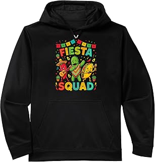 Fiesta Squad Mariachi Cactus Cinco De Mayo Mexican Performance Hoodie