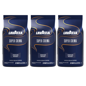 Super Crema Whole Bean Coffee by Lavazza – 35.2 Ounce (Pack of 3), Pack of 3