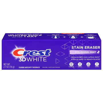 Toothpaste 3D White Stain Eraser Fresh Mint, 2.7 Ounce by Crest – Commercial Grade