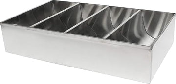Thunder Group SLSCB04 Cutlery Box, 4-Compartment, no Handles, Stainless Steel