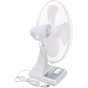 Oscillating Office Fan by TPI – 2, Plastic, White, Model ODF-16