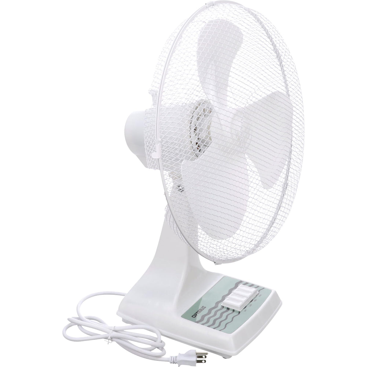 Oscillating Office Fan by TPI – 2, Plastic, White, Model ODF-16