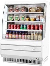 Turbo Air TOM-40MW-N Commercial Mid-Height White Vertical Open Air Display Merchandiser, 9.3 cu. Ft.