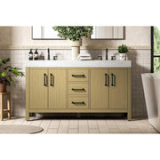 Nathan Bathroom Vanity Honey Brown by Lighting Design – Wood, Honey Brown, Model VF60660DMHB