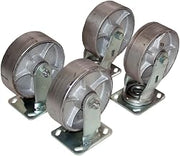 Vestil HOP-SC8-2 Semi-Steel Plate Caster Set for Self-Dumping Hopper, 8" Diameter Wheels, 4800 lb. Capacity