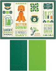 Hoffmaster 856782 St. Patrick's Day Placemat and Napkin Combo Pack, Disposable, (Each case has 250 Placemats, and 250 Napkins) (Pack of 500)