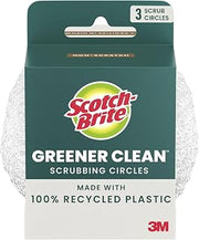 Scotch-Brite Greener Clean Recycled Scrubbing Circles, 3 Pack