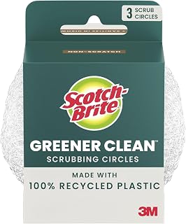 Scotch-Brite Greener Clean Recycled Scrubbing Circles, 3 Pack