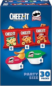 Cheez-It Pringles, Salty Snacks, Party Size, Variety Pack, 26.58oz Box (30 Packs)