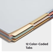 Project Organizer by SMEAD – Letter, Polypropylene (PP), Brights W/ Clear Cover, 24 Pocket, Model 89213