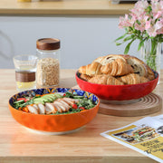 Vancasso Serving Bowls, 78 Oz Large Set of 2, Red