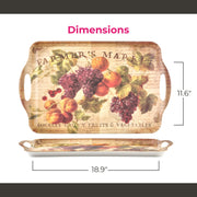 Pimpernel Melamine Serving Tray, Rectangular 19 x 12 Inch, Multicolored Thanksgiving