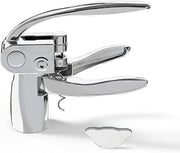 Vinturi Lever Wine Opener Set made of Premium Chrome Wine Corkscrew with Replacement Spiral and Foil Cutter with Sleek, Durable Die-Cast Metal Design