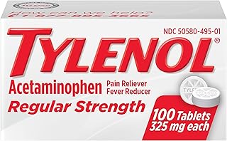 Tylenol Regular Strength Tablets, 325 mg Acetaminophen, 100 ct