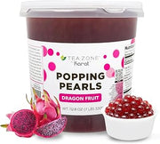 TEA ZONE [7 Pounds] Dragon Fruit POPPING PEARLS™ for Boba Tea Beverages, Sweets, Ice Cream Topping | B2065