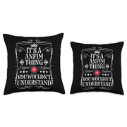 Anfim Name Its A Anfim Thing You Wouldn't Understand Throw Pillow by Funny Vintage Anfim Name T-Shirts And Gifts – 16x16, polyester twill fabric, Model 2X2102X212SUS_16X16