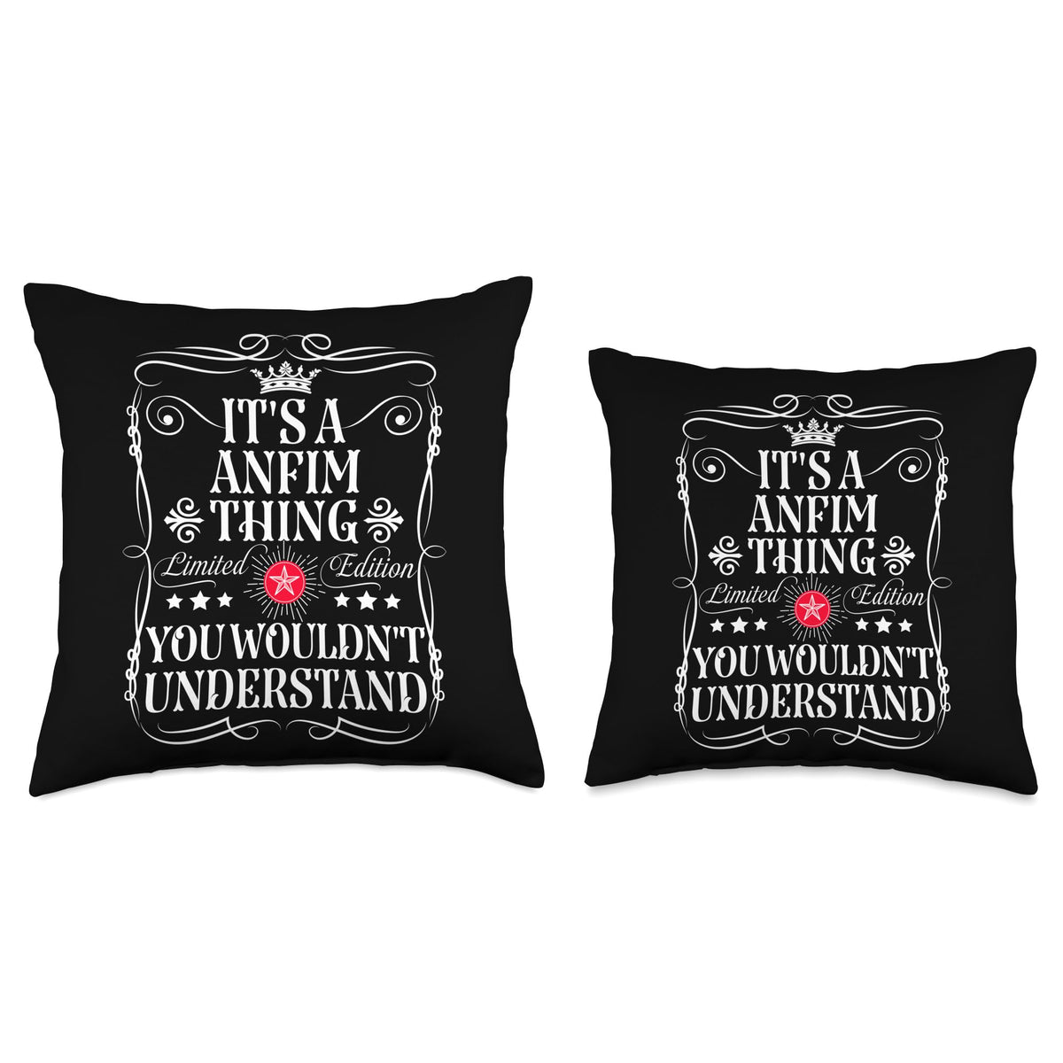Anfim Name Its A Anfim Thing You Wouldn't Understand Throw Pillow by Funny Vintage Anfim Name T-Shirts And Gifts – 18x18, polyester twill fabric, Model 2X2102X212SUS_18X18