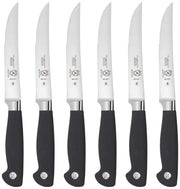 Mercer Culinary Forged Steak Knife Set 7-Piece / 5" / Steel/Black Knife Block Sets