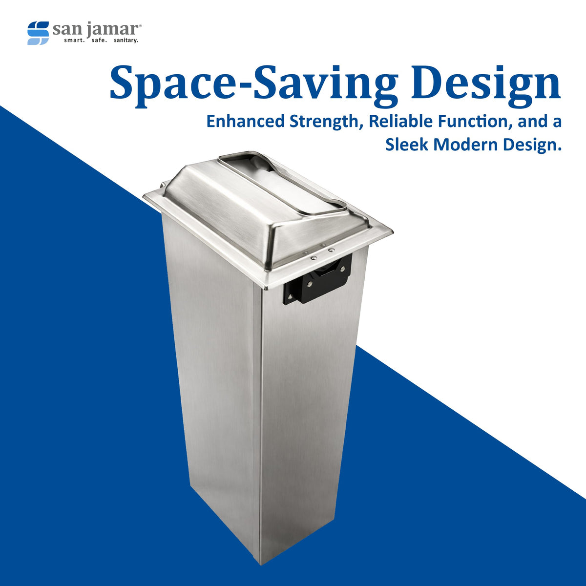 H2001 Stainless Steel in-Counter Fullfold Classic Napkin Dispenser by San Jamar – Stainless Steel, Stainless, Model H2001SS