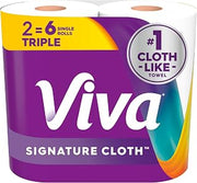 Viva Signature Cloth Paper Towels, 2 Triple Rolls, 129 Sheets per Roll