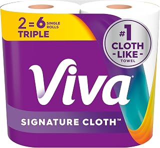 Viva Signature Cloth Paper Towels, 2 Triple Rolls, 129 Sheets per Roll