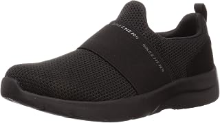Skechers Dynamight 2.0 Quick Turn Mesh-Upper Elastic-Strap Pull-Tab Slip-On Training Sneakers for Women - Black, 39 EU