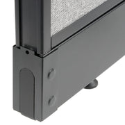 Steel End Base Cap for Interion Office Partition Panels by Global Industrial – Steel, Black, Model KSE
