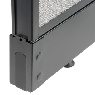 Steel End Base Cap for Interion Office Partition Panels by Global Industrial – Steel, Black, Model KSE