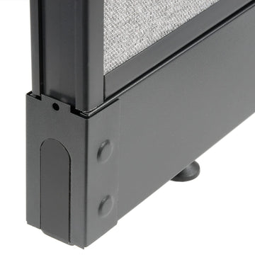 Steel End Base Cap for Interion Office Partition Panels by Global Industrial – Steel, Black, Model KSE
