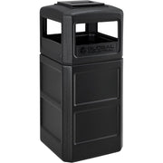 Square Plastic Waste Receptacle – 42.0 gallons, Plastic, Black, Model 641540BK