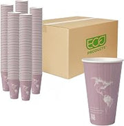 ECO PRODUCTS World Art Disposable Insulated Coffee Cups, 16 oz, 600 Pack