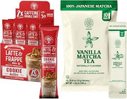 The Frozen Bean Cookie Butter Frappe & Latte Instant Mix (20 Sticks) - The Harmony Matcha Vanilla (10 Sticks)