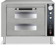 Waring Pizza Oven with Double-Deck | Double-Deck Oven, Ceramic Pizza Deck Fits a 18" Pizza, 150-840°F Temperature Control, 240V