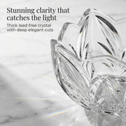 Godinger Shannon Crystal Square Bowl, Clear Glass, 5.5 Inch